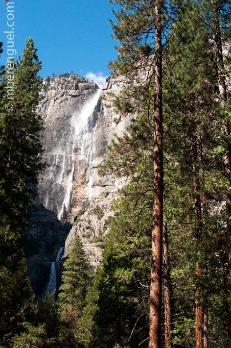 High waterfall in Yosemite